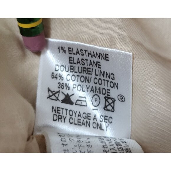 Paule Ka Textured Woven Tweed Long Jacket Tan Khaki - Picture 16 of 17